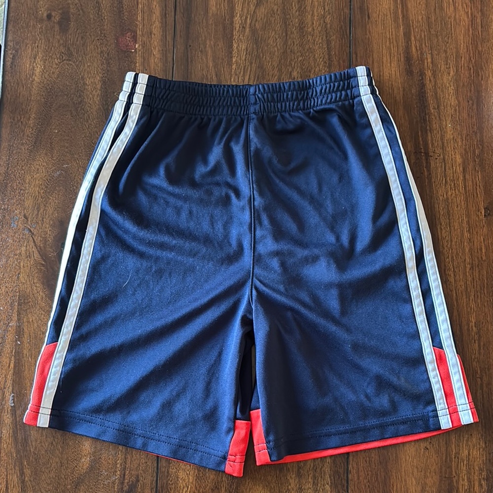 Adidas Boy’s Navy Blue Athletic‎ Shorts with Red Accents